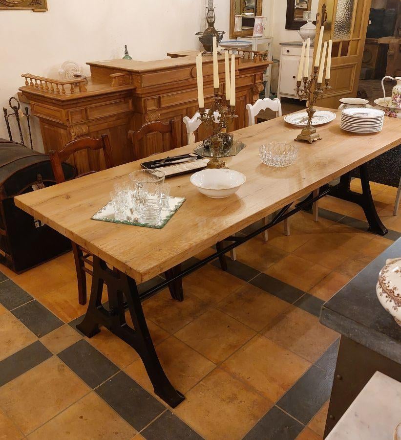 table à manger industrielle unique longueur 245 cm, Enlèvement