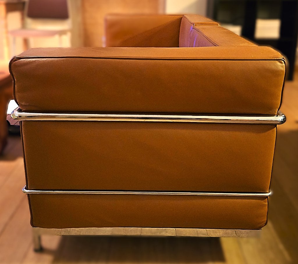 Corbusier - Cassina LC3 2-zit Cognac leder lookalike, Ophalen