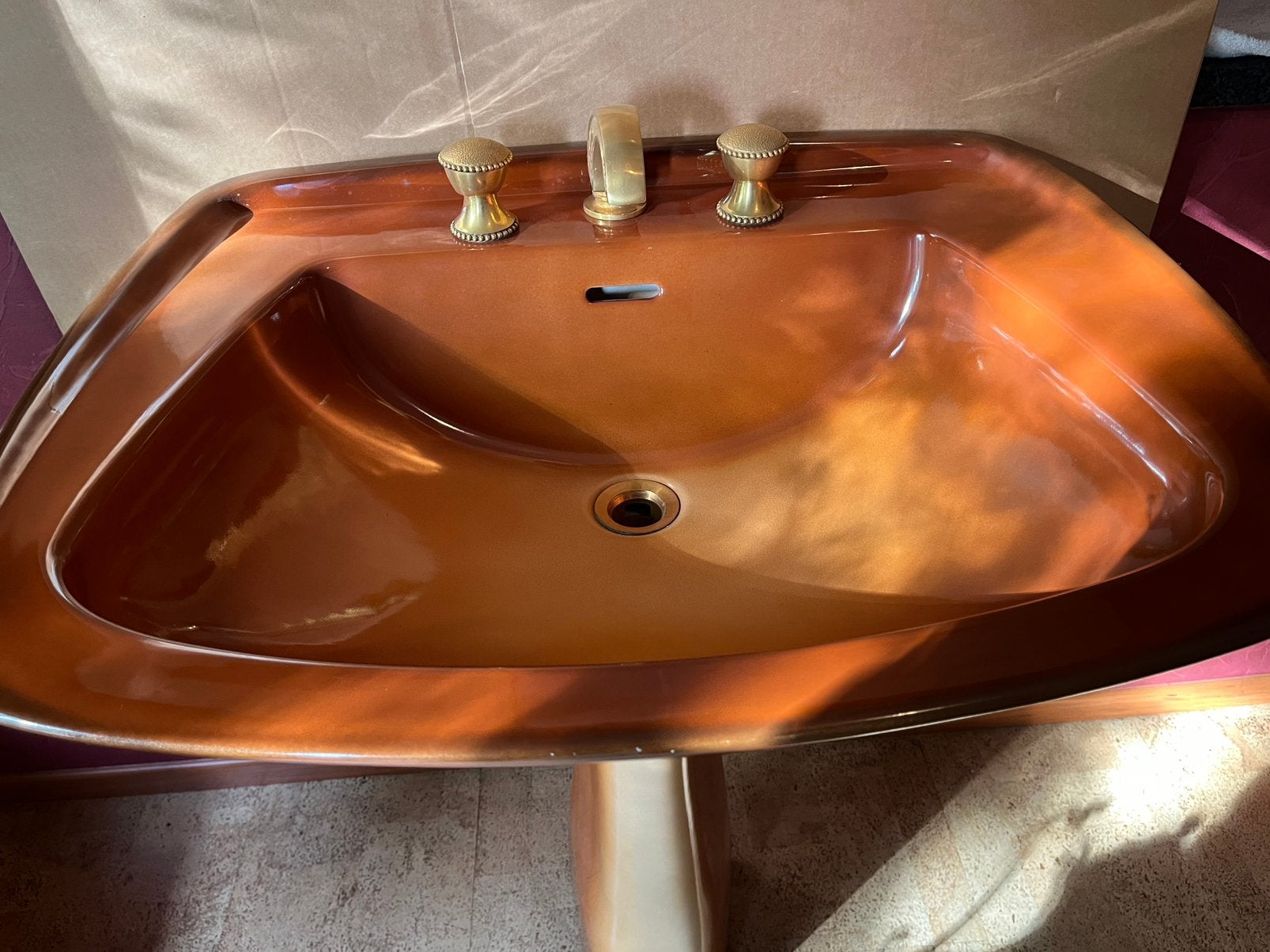Retro Lavabo op voet, Enlèvement, Utilisé