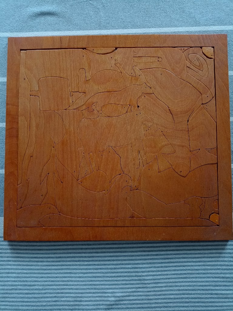 Houten puzzel, Kinderen en Baby's, Speelgoed | Kinderpuzzels, Ophalen, Meer dan 50 stukjes, Zo goed als nieuw, Van hout