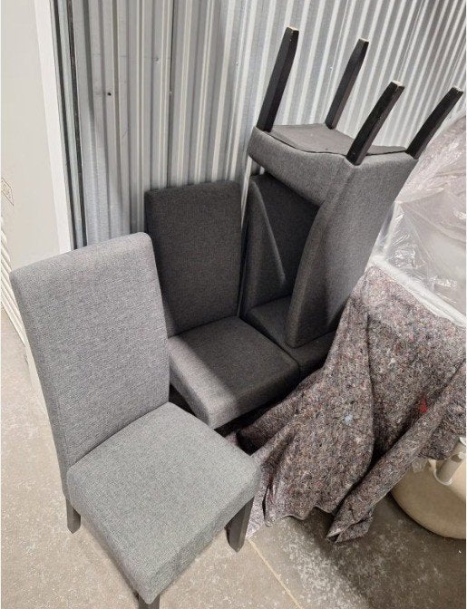 4 stoelen in stoffen bekleding, Ophalen, Modern landelijk, Zo goed als nieuw, Vier