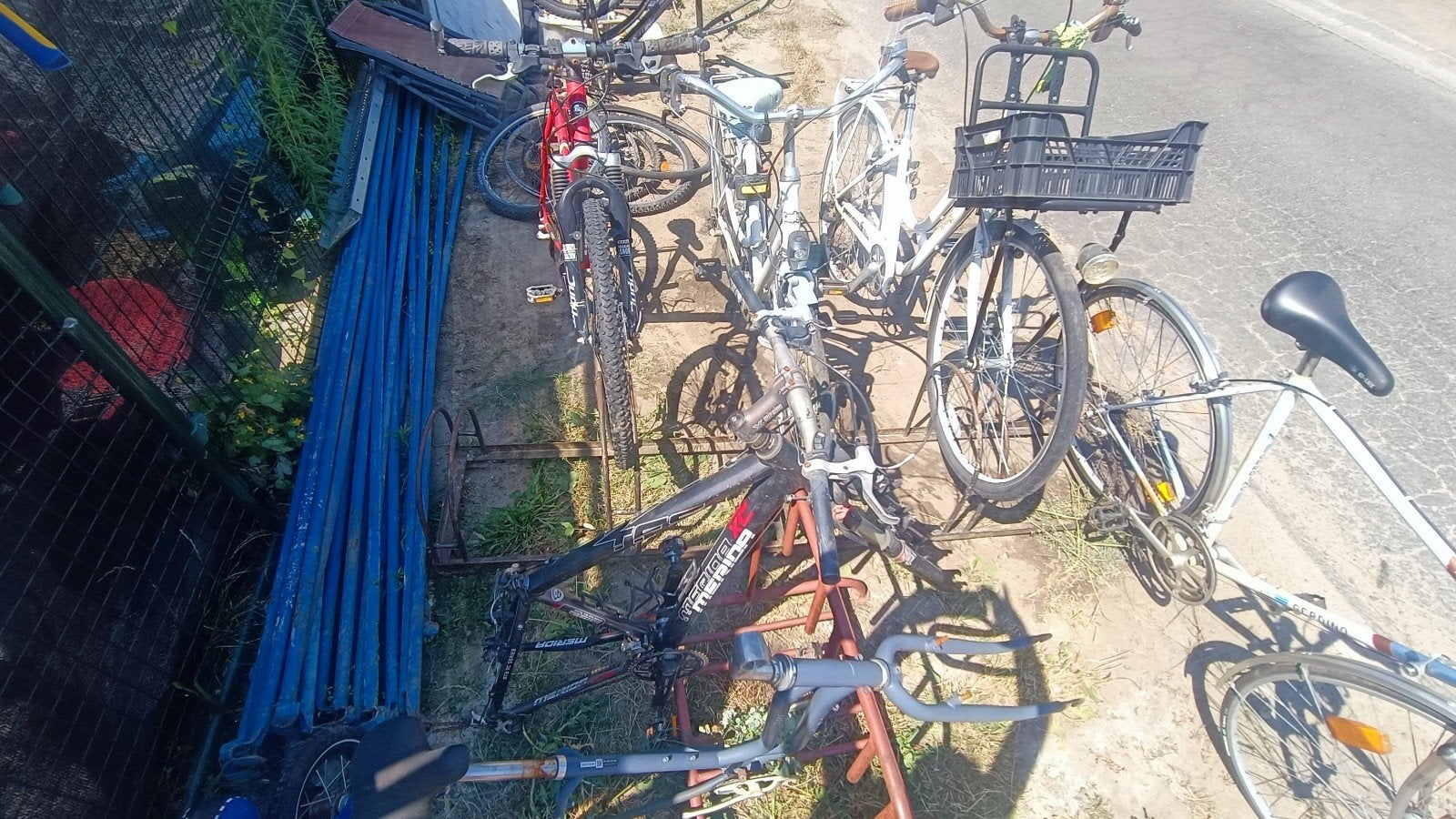 fietsen voor opmaak of onderdelen, Ophalen