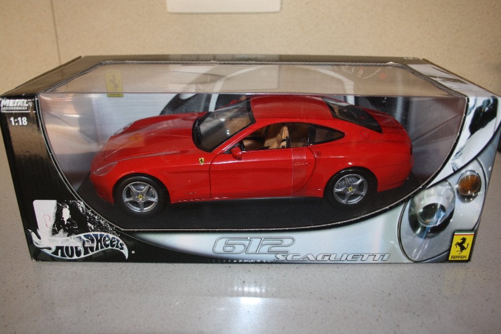 1:18 Hot Wheels Ferrari 612 Scaglietti rood., Hobby en Vrije tijd, Ophalen of Verzenden, Nieuw, Auto, Hot Wheels