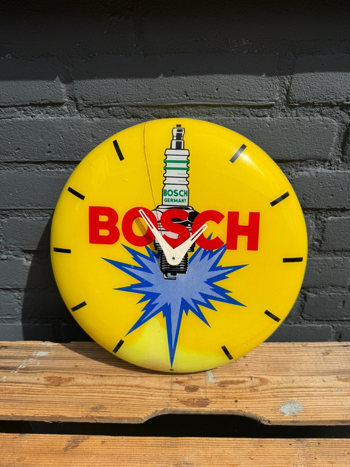 BOSCH Bougie oude reclame klok, Ophalen of Verzenden, Gebruikt, Reclamebord
