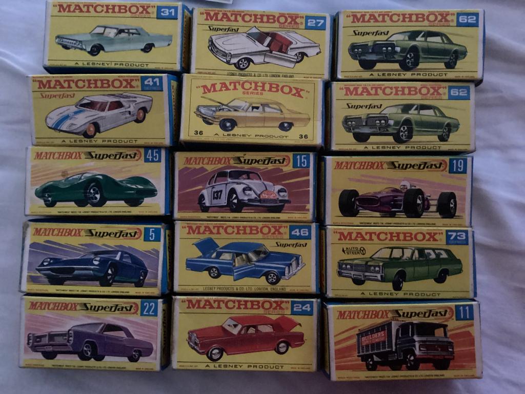 UNIEKE VERZAMELING MATCHBOX LESNEY IN DOOSJES, Hobby en Vrije tijd, Modelauto's | 1:50, Ophalen, Nieuw, Auto, Matchbox