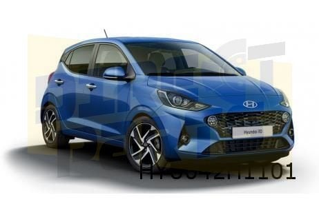 Hyundai	i10 (3/20-) voorscherm Rechts (met knipperlichtgat), Neuf, -, -, Garde-boue
