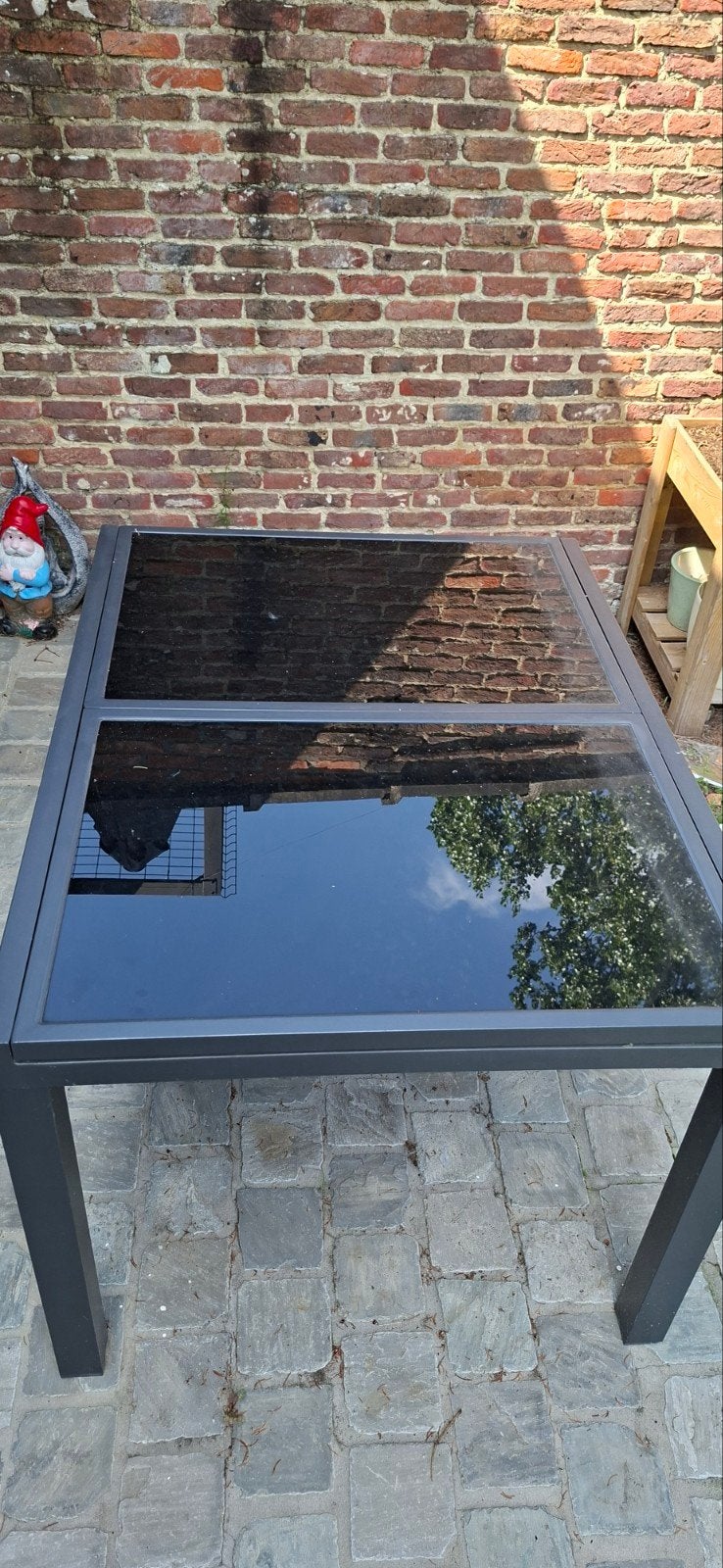 Uitschuifbaar tuintafel, Tuin en Terras, Ophalen, Gebruikt, Vierkant, Aluminium
