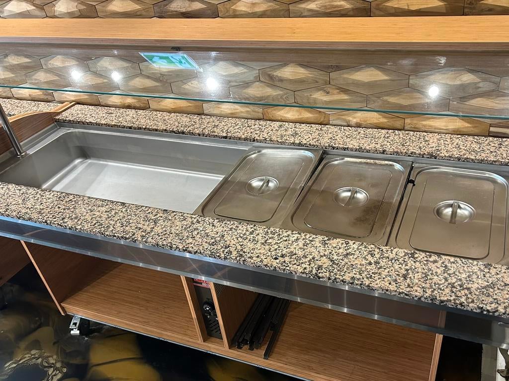 Professionele warm/koud buffetvitrine (bijna nieuw), Ophalen