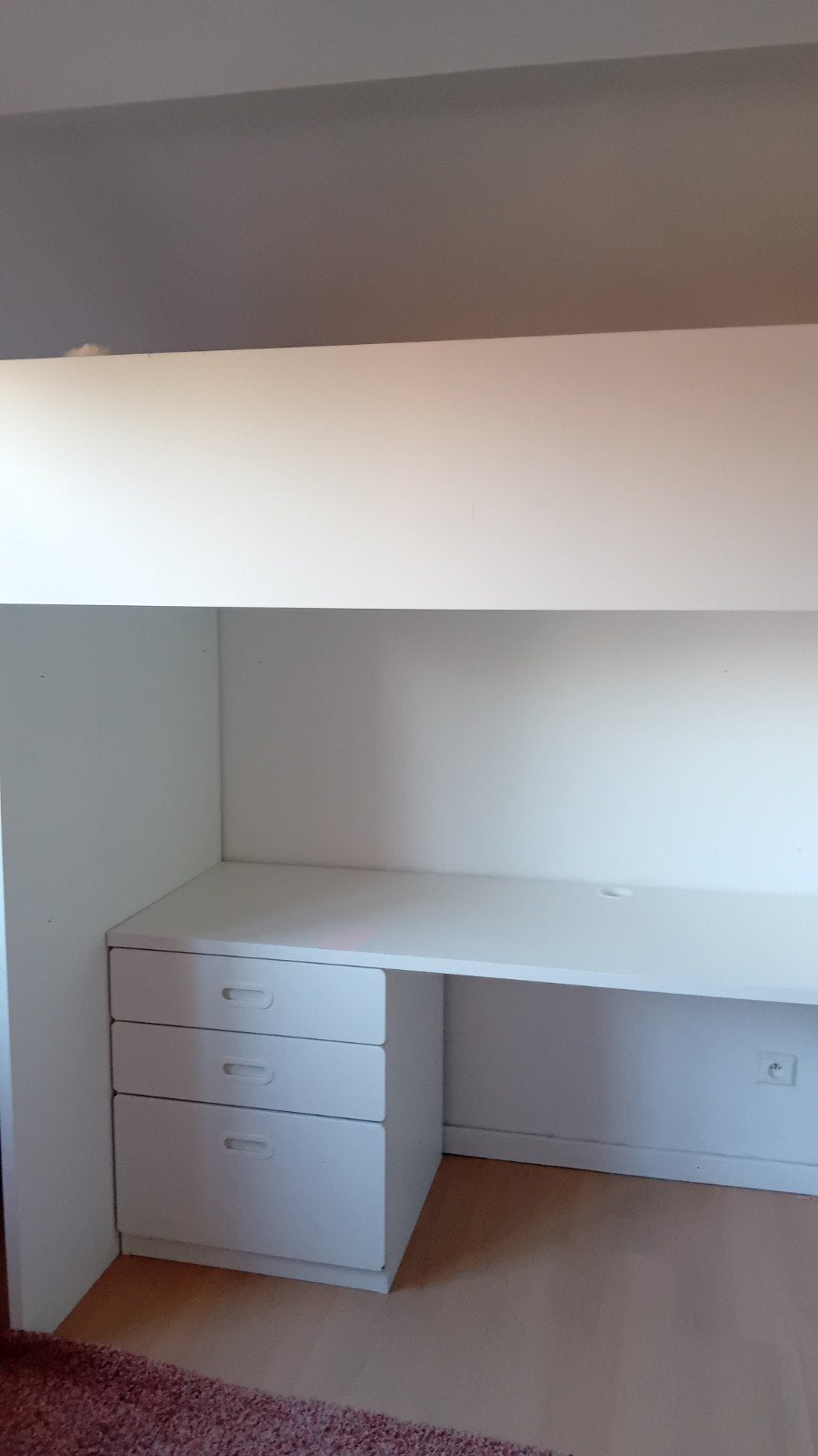 lit Mezzanine avec bureau, penderie et étagères de rangement, Maison & Meubles, Enlèvement, Utilisé, Lit mezzanine