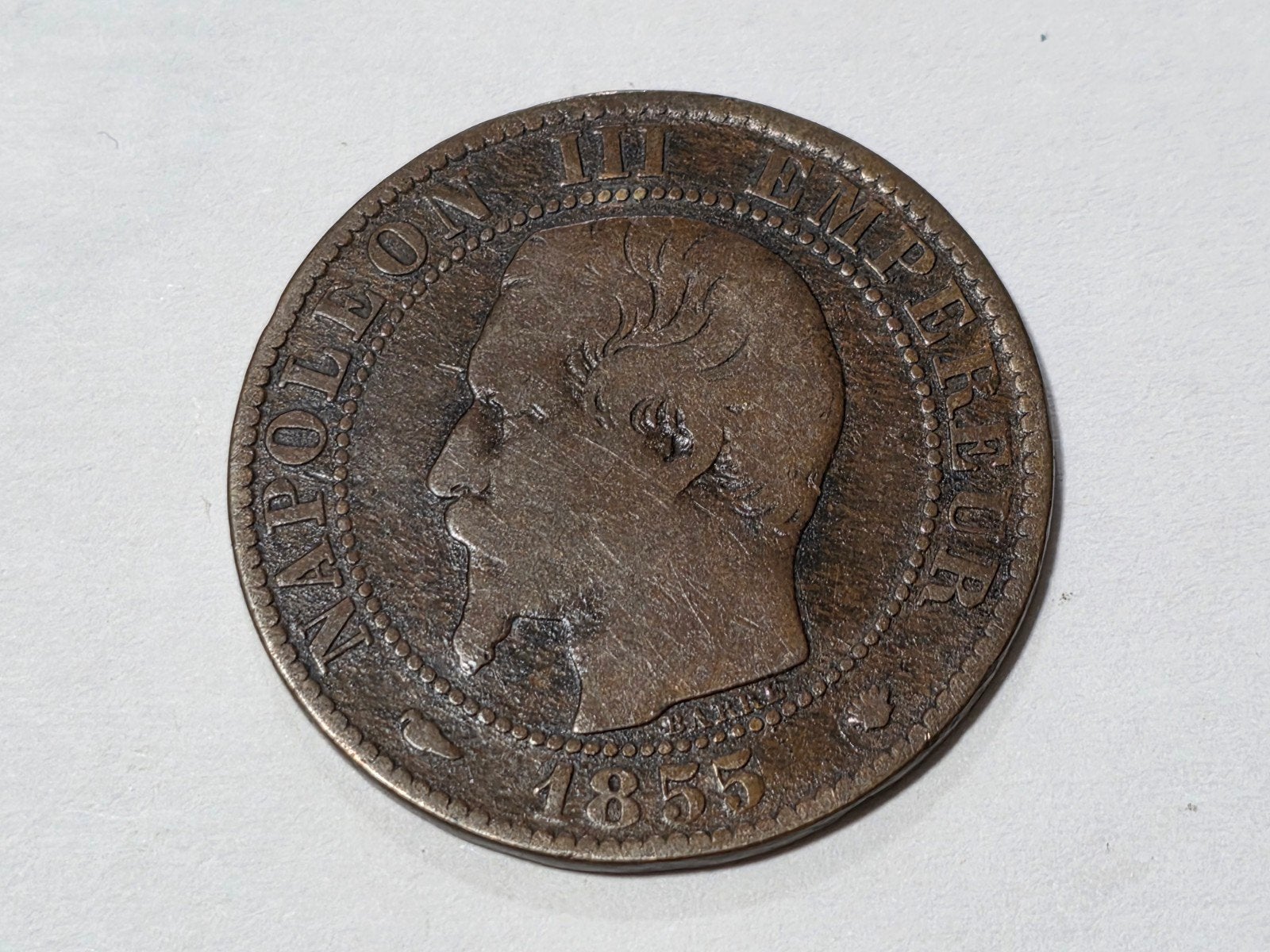 5 cent 1855m Frankrijk, Postzegels en Munten, Ophalen of Verzenden, Frankrijk, 5 cent