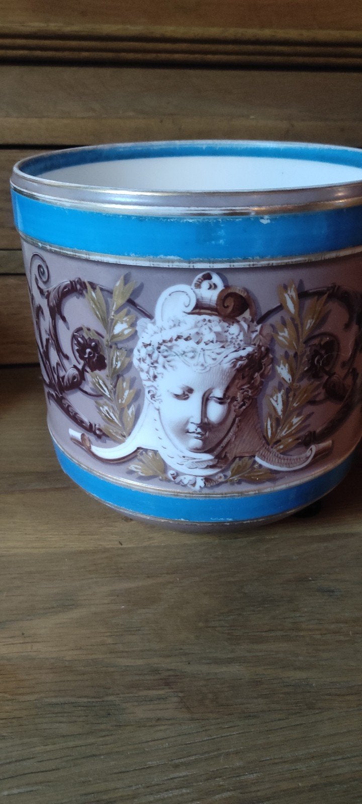 Antieke Neo-Klassieke Cache-pot / Bloempot – Diameter 21 cm, Antiek en Kunst, Ophalen