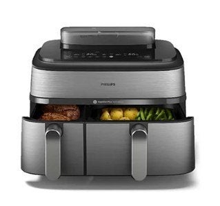 Philips Airfryer 5000 Series Dual Basket, Ophalen, Zo goed als nieuw, Airfryer, 1000 t/m 1499 gram