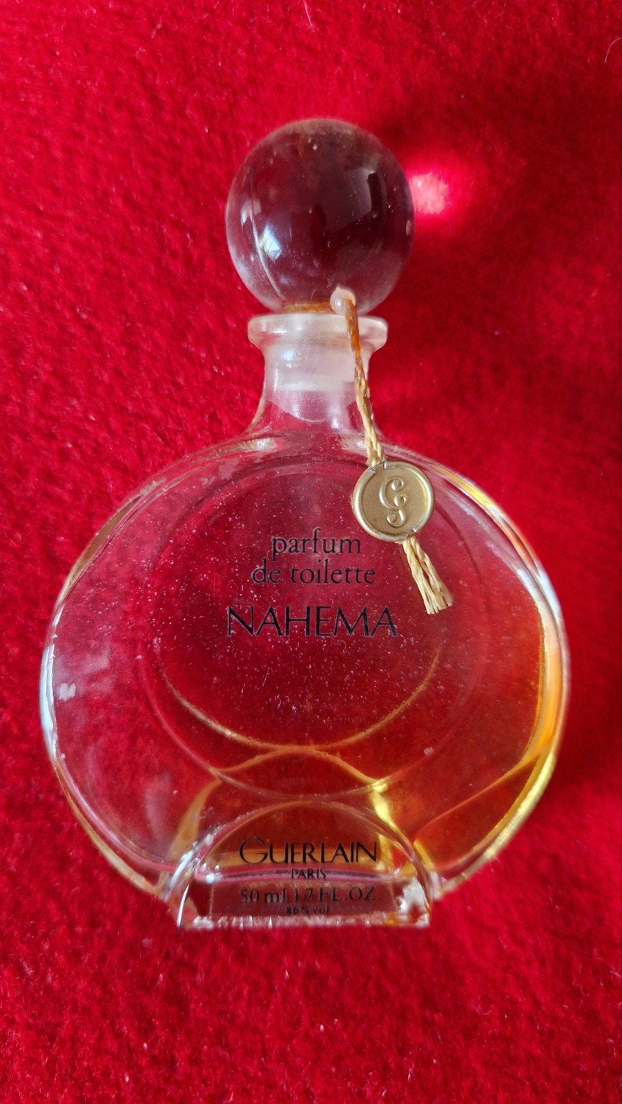 parfum NAHEMA GUERLAIN 20 ML, Ophalen of Verzenden, Zo goed als nieuw, Parfumfles