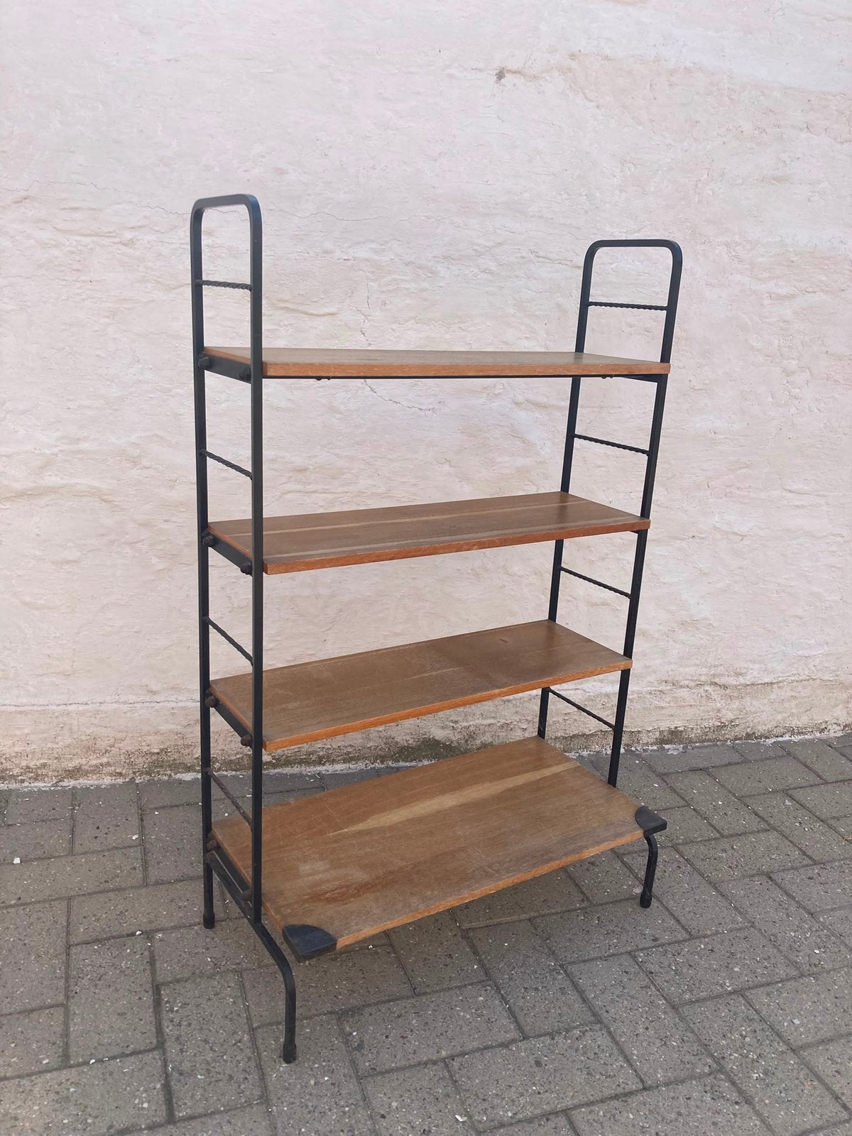 Étagère de rangement en métal et en bois, Enlèvement, Utilisé