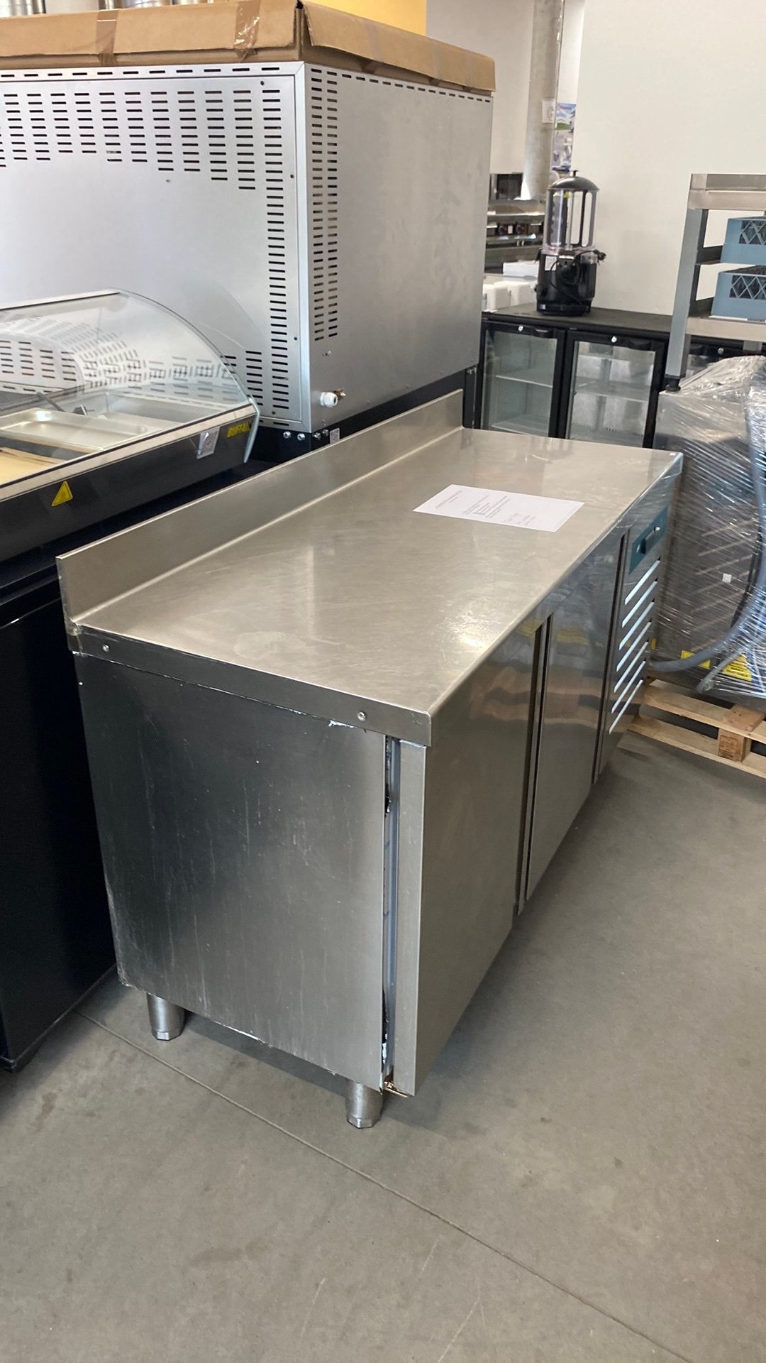 Table de travail réfrigérée inox 2 portes, Enlèvement