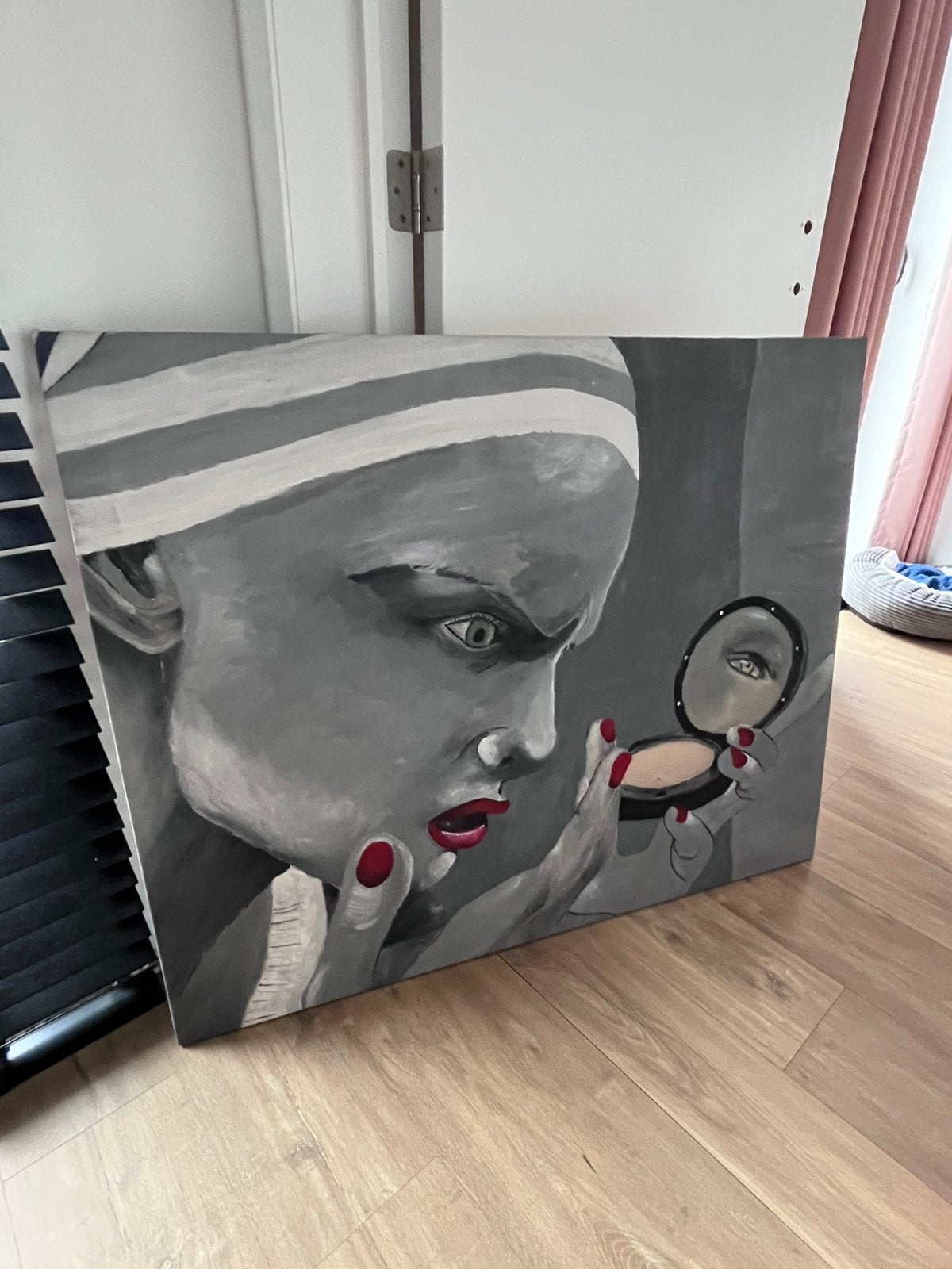 Geschilderde baalkatoen 106x87, Ophalen
