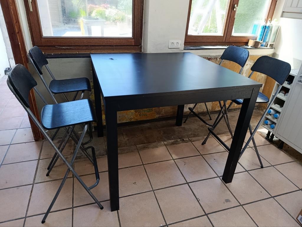 Table haute et 4 chaises, Maison & Meubles, Enlèvement