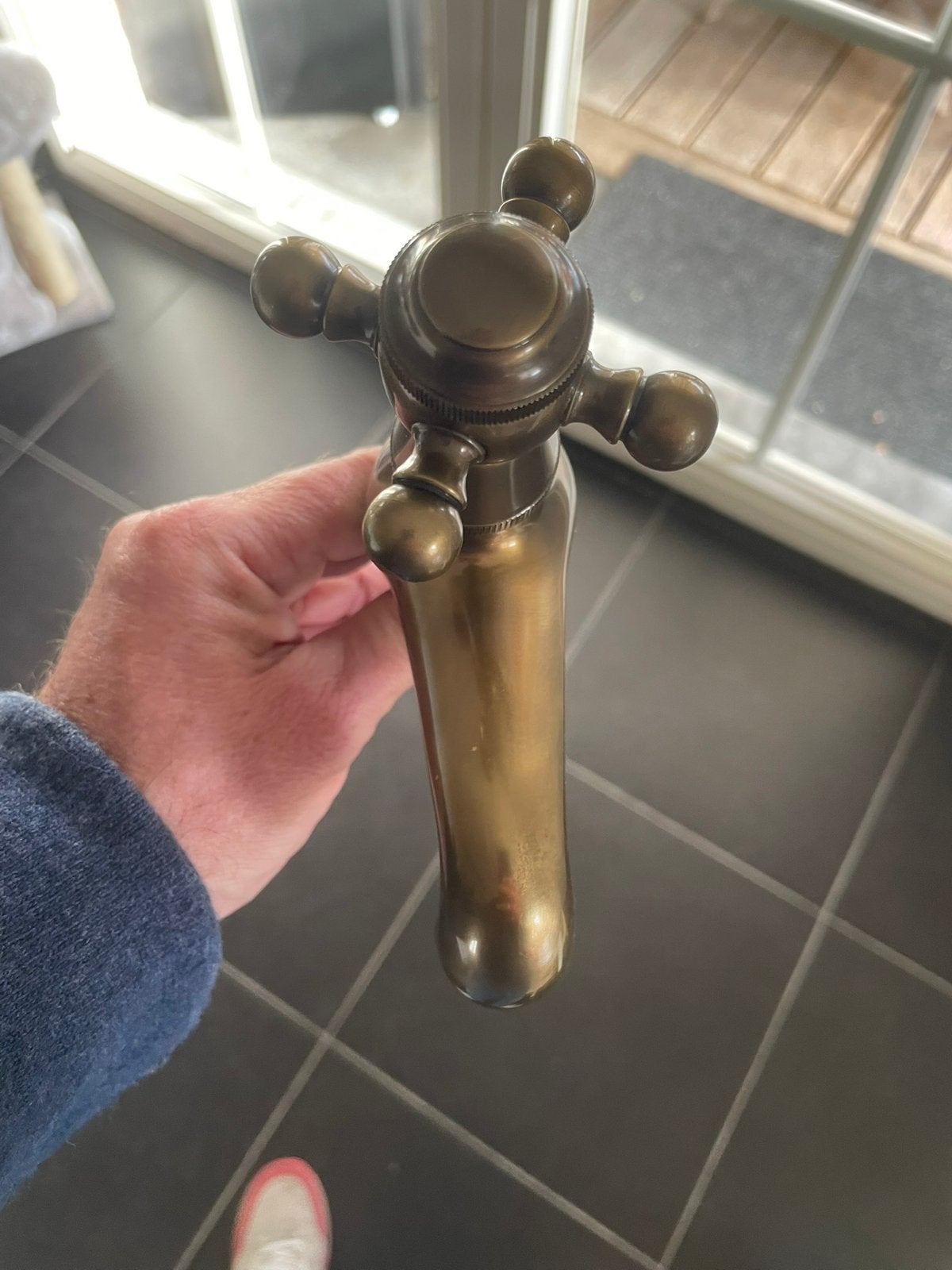 Bronzen kraan voor handwasser nieuw, Ophalen, Nieuw