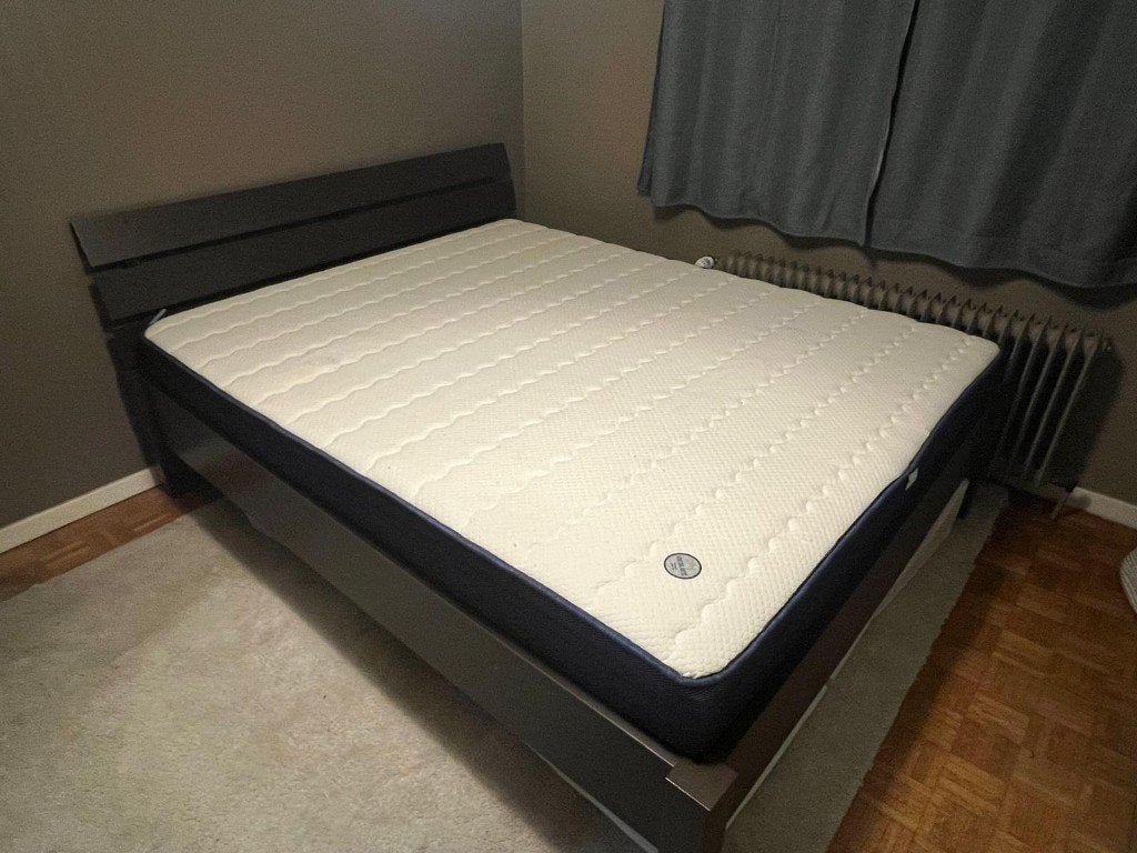 Lit 2 personnes (160  200 cm) + matelas Makro Confort, Matelas, Comme neuf, Enlèvement, 200 cm