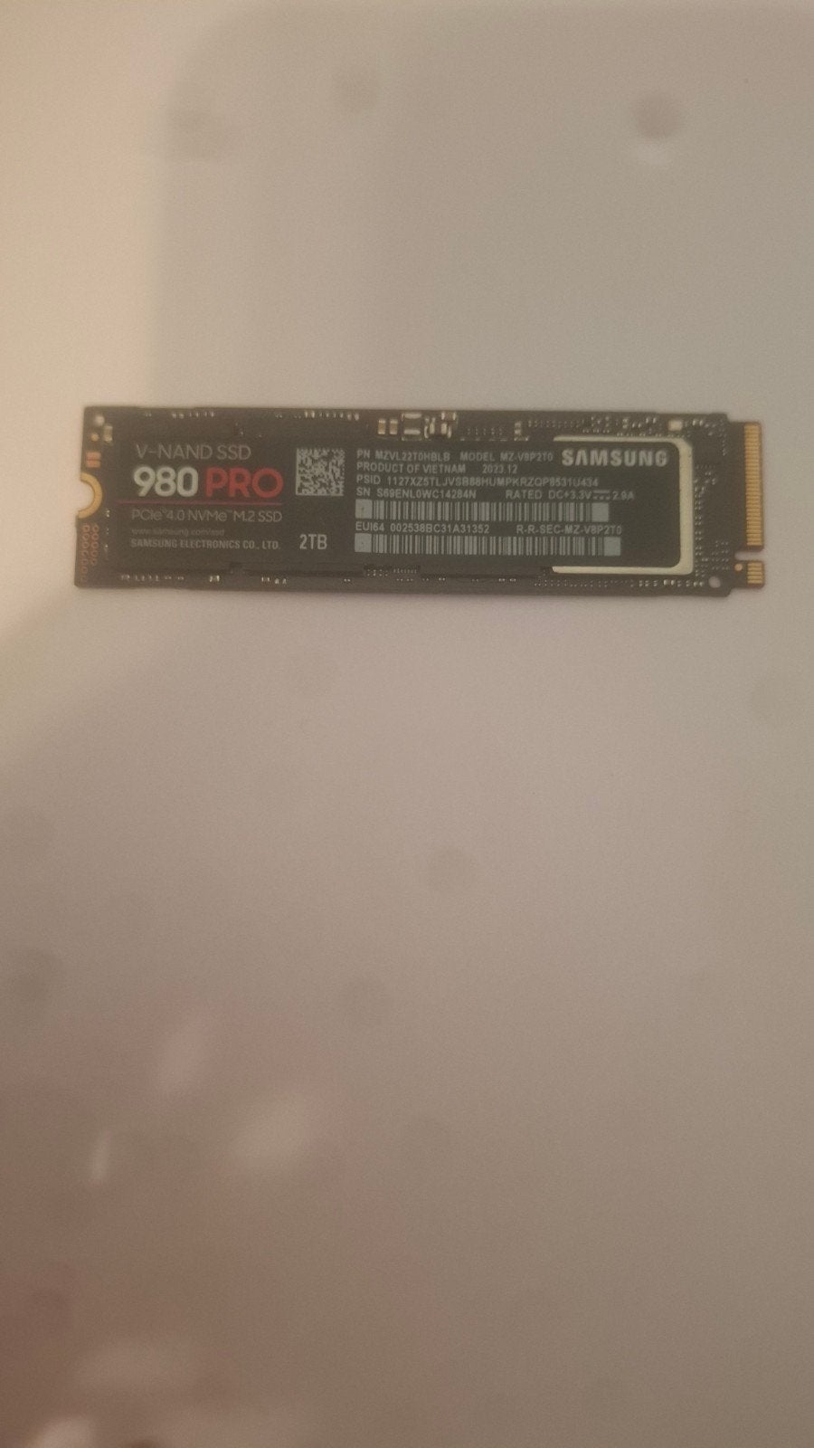 Samsung 2TB SSD 980 Pro– Snelle NVME opslaf, Computers en Software, Harde schijven, SSD, Ophalen of Verzenden