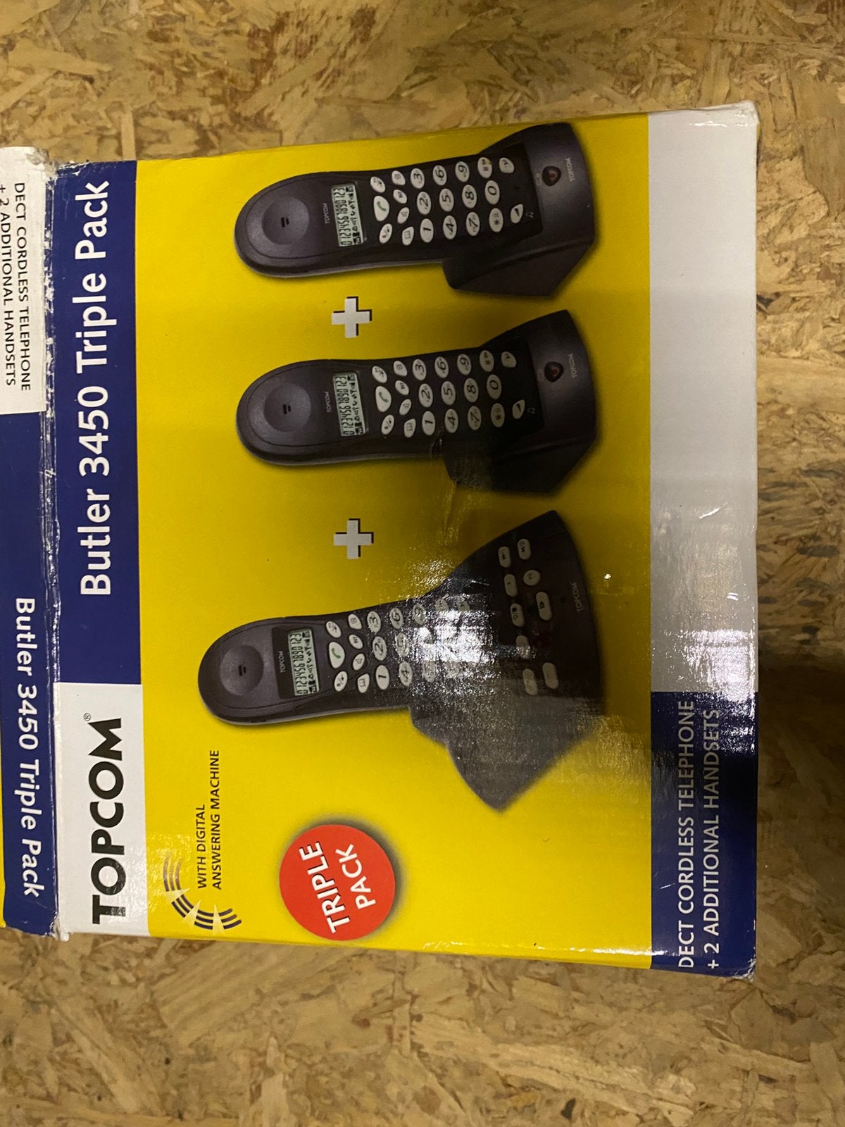Topcom Butler 3450 Triple Pack draadloze DECT-huistelefoon, Telecommunicatie, Ophalen, Gebruikt