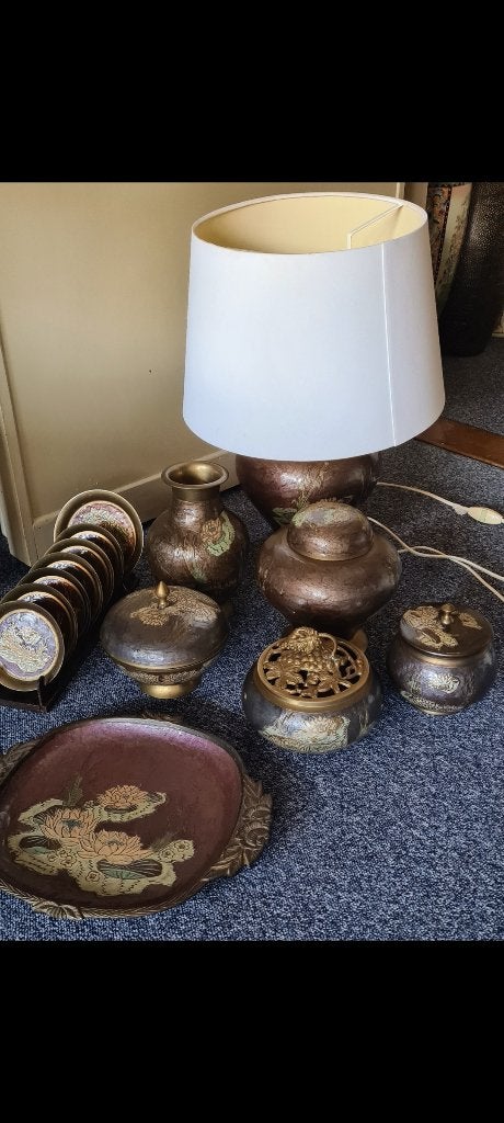Lampedair met toebehoren, Antiek en Kunst, Ophalen