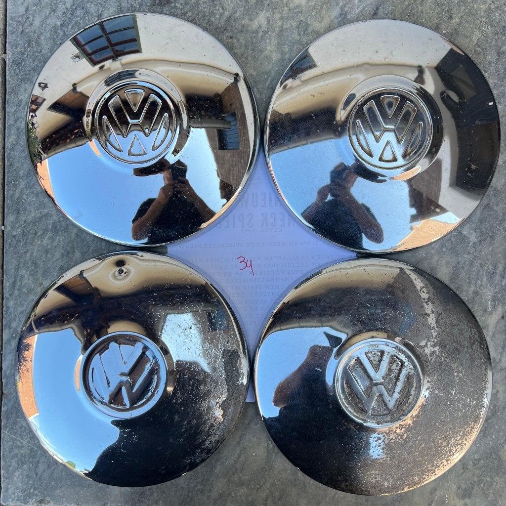 VW Chromen Wieldop 4x130 Kever KG T2B T3 Type 3 5x112 (34), Enlèvement ou Envoi, Utilisé