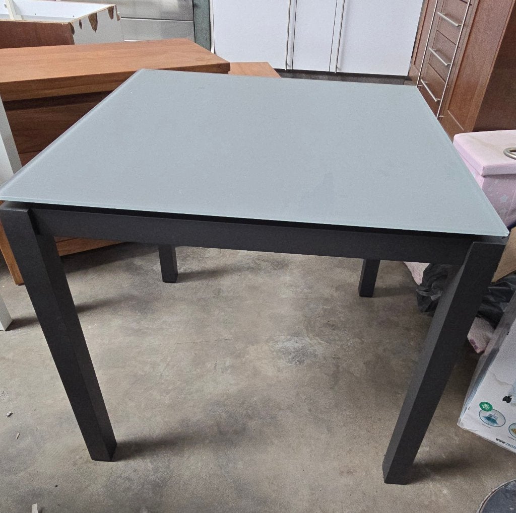 Tafel eettafel keukentafel met glazen blad vierkant, Ophalen, Nieuw, Vierkant, Glas