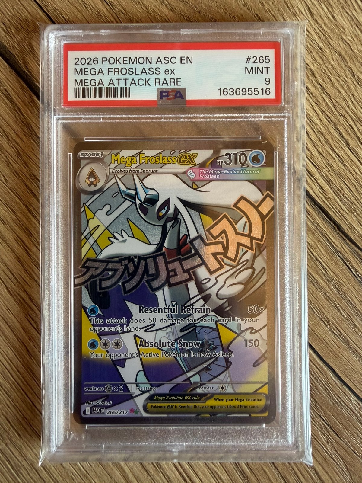 Mega Froslass EX PSA 9, Ophalen of Verzenden