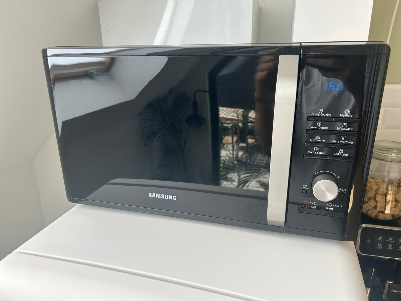 Samsung microgolf, Elektronische apparatuur, Ophalen, Microgolfoven, Zo goed als nieuw, Draaiplateau