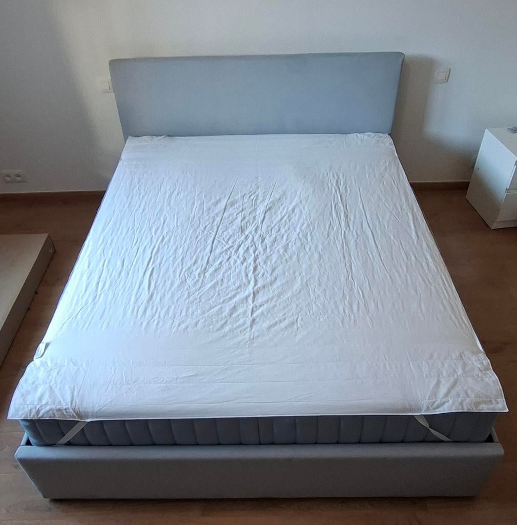 Cadre de lit GLADSTAD et matelas VALEVÅG (160x200cm), Enlèvement, Utilisé, Scandinave, 200 cm
