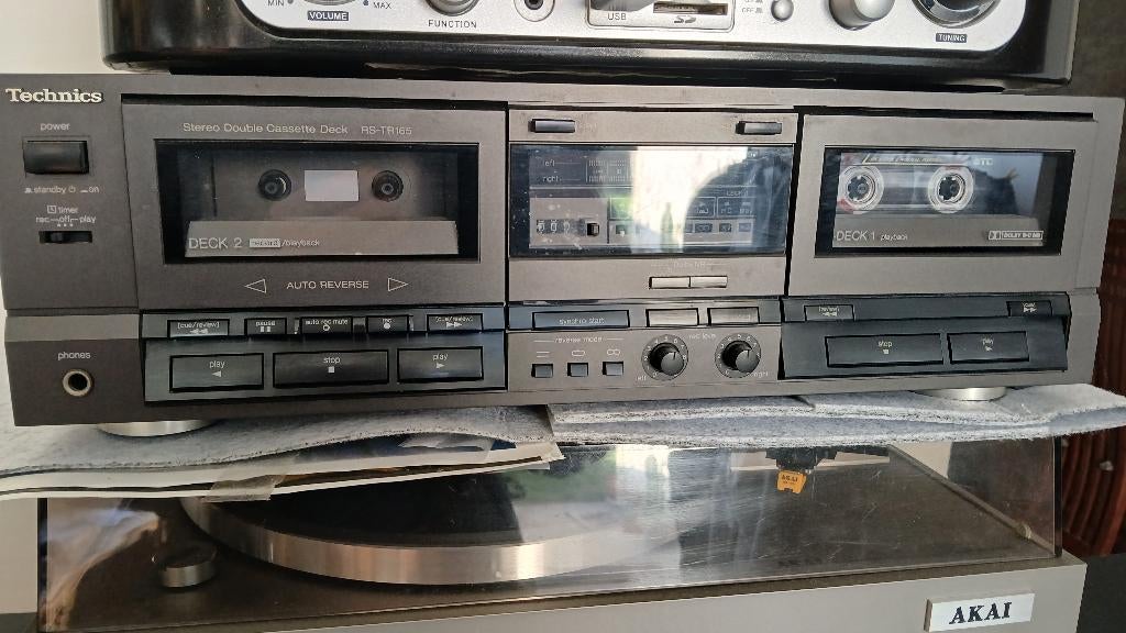 deck double cassette technics  RS TR 165, Enlèvement ou Envoi, Double, Autres marques, Auto-reverse