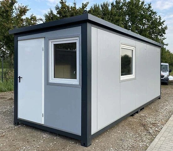 Container van 62,40 m + toilet, douche en keuken, Ophalen of Verzenden