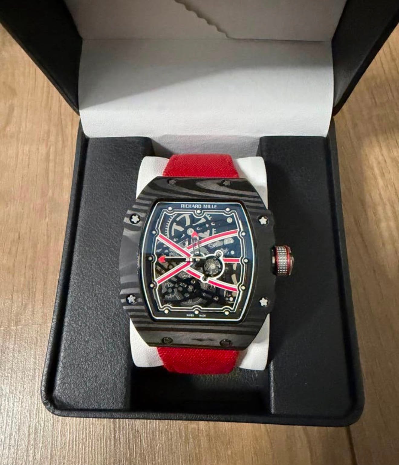 Rode Richard Mille, Bijoux, Sacs & Beauté, Montres | Hommes, Enlèvement ou Envoi, Comme neuf
