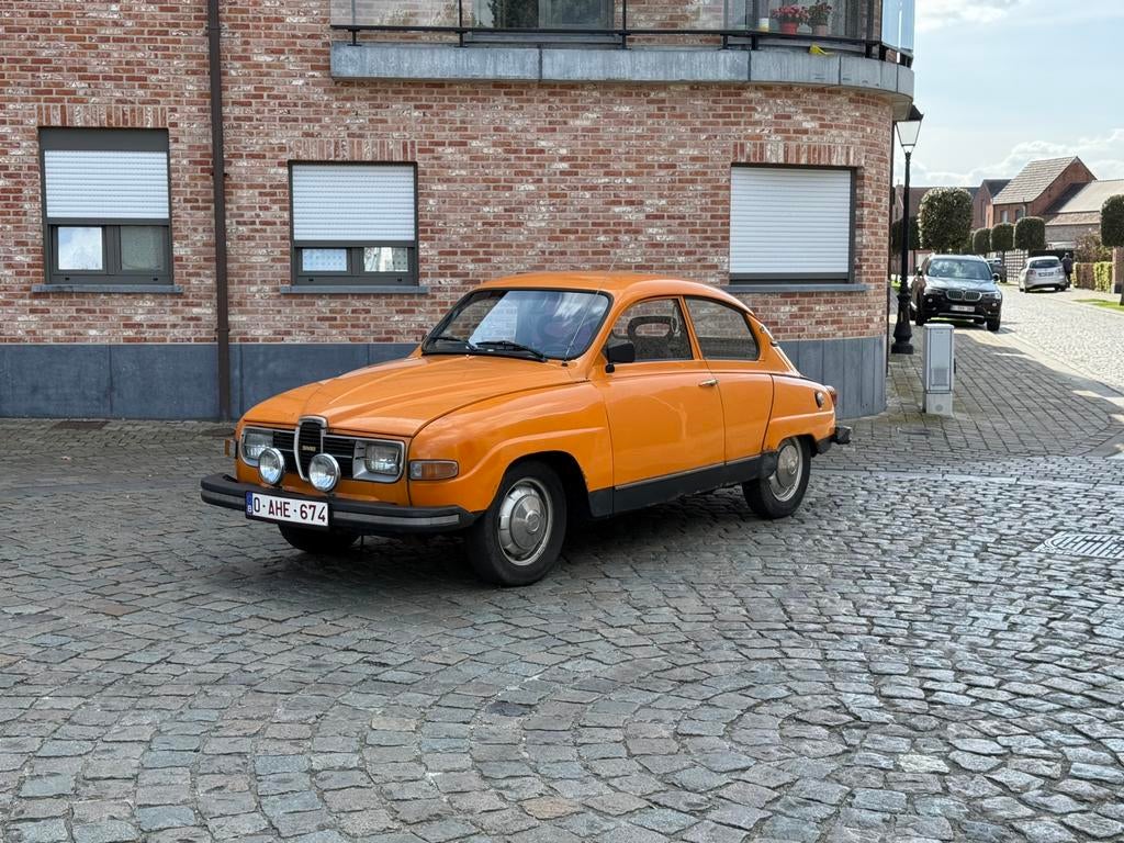Saab 96 v4 in technisch zeer goede staat, Auto's, Voorwielaandrijving, Overige kleuren, Leder en Stof, Bruin