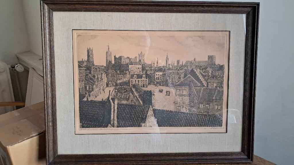 Eau forte 'Les tours de Gand', Enlèvement