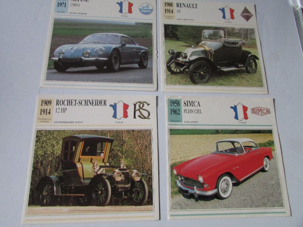 autokaarten , 10 stuks ; Frankrijk, Foto, Nieuw, Ophalen of Verzenden, 1940 tot 1960