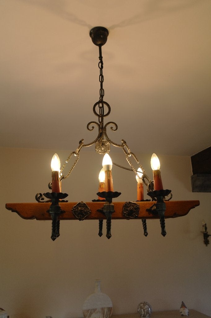 LUSTRE, Enlèvement, Comme neuf, Bois, ANCIEN