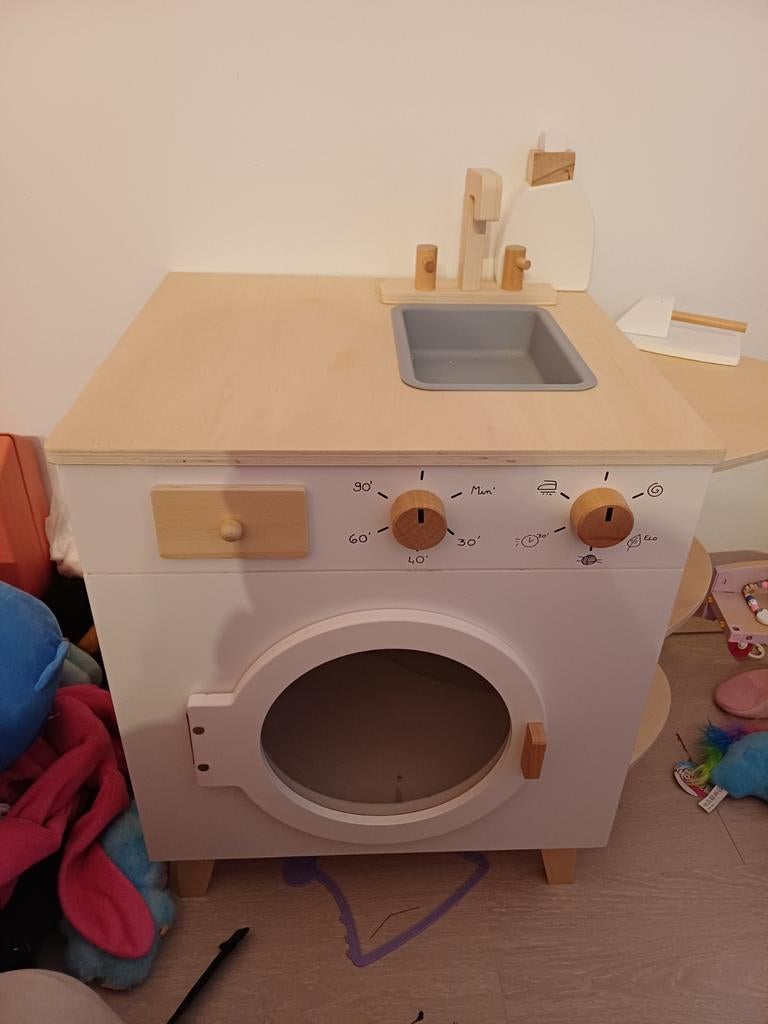 Hout wasmachine speelgoed, Ophalen