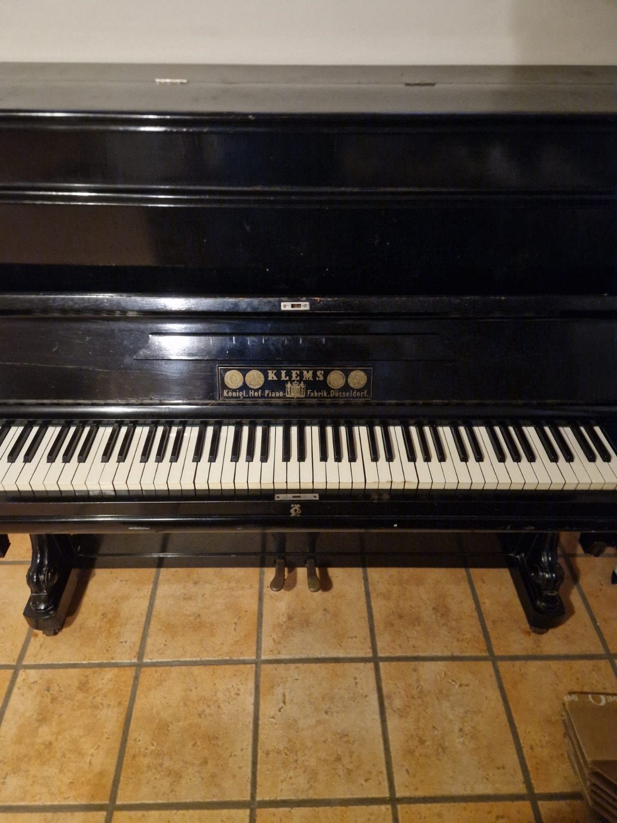 Antieke Klems buffetpiano – Duitse kwaliteitspiano, Musique & Instruments, Pianos, Enlèvement, Noir, Piano, Brillant