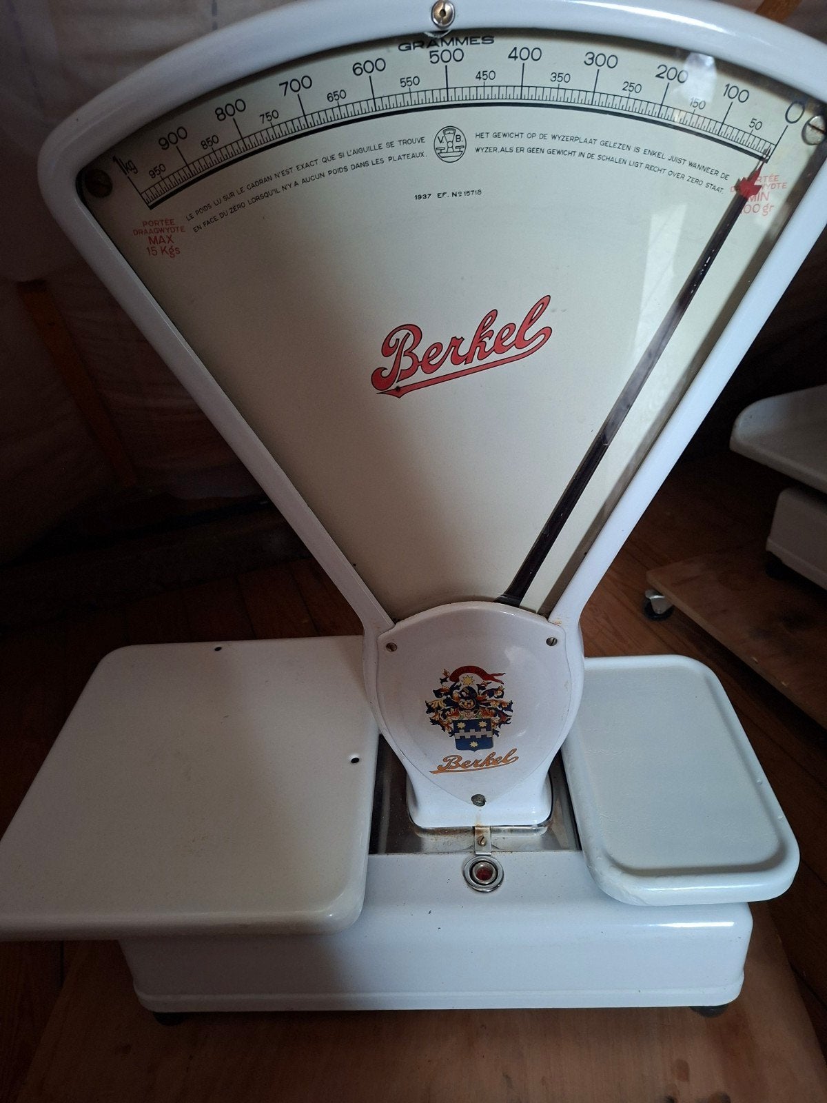 Berkel weegschaal 1937, Ophalen