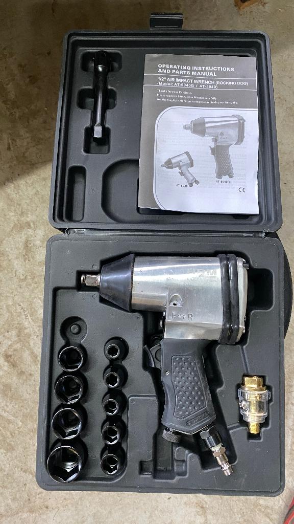 1/2 inch slagmoersleutelset 17 delig pneumatisch, Auto diversen, Autogereedschap, Zo goed als nieuw, Ophalen of Verzenden
