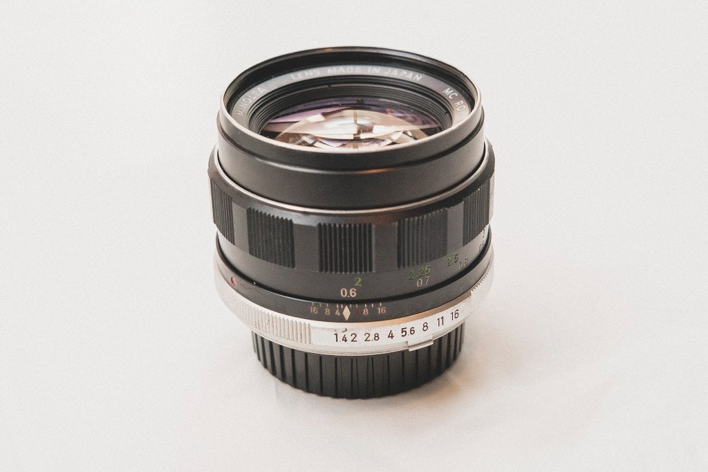 Minolta MC Rokkor-PF 58mm f/1.4 (Vintage Lens), 58 mm, Mise au point manuelle, Lentille standard, Enlèvement