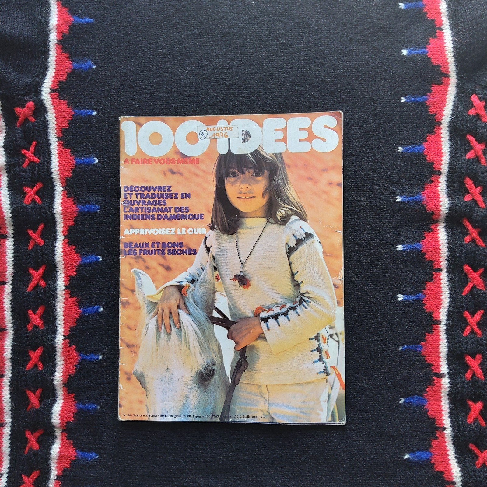 100 Idées DIY magazine nr 34 augustus 1976, Hobby en Vrije tijd, Ophalen of Verzenden, Gebruikt