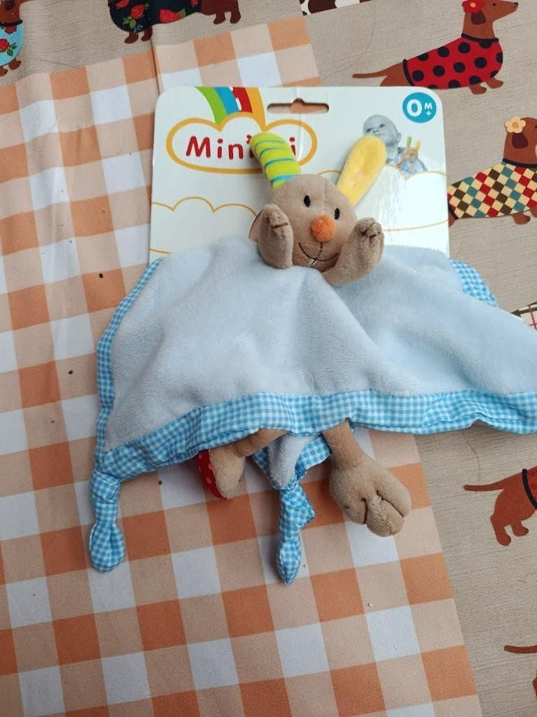 merk minimi  knuffeldoekje  dier konijn (mei 2026), Kinderen en Baby's, Ophalen of Verzenden, Nieuw, Knuffeldoekje