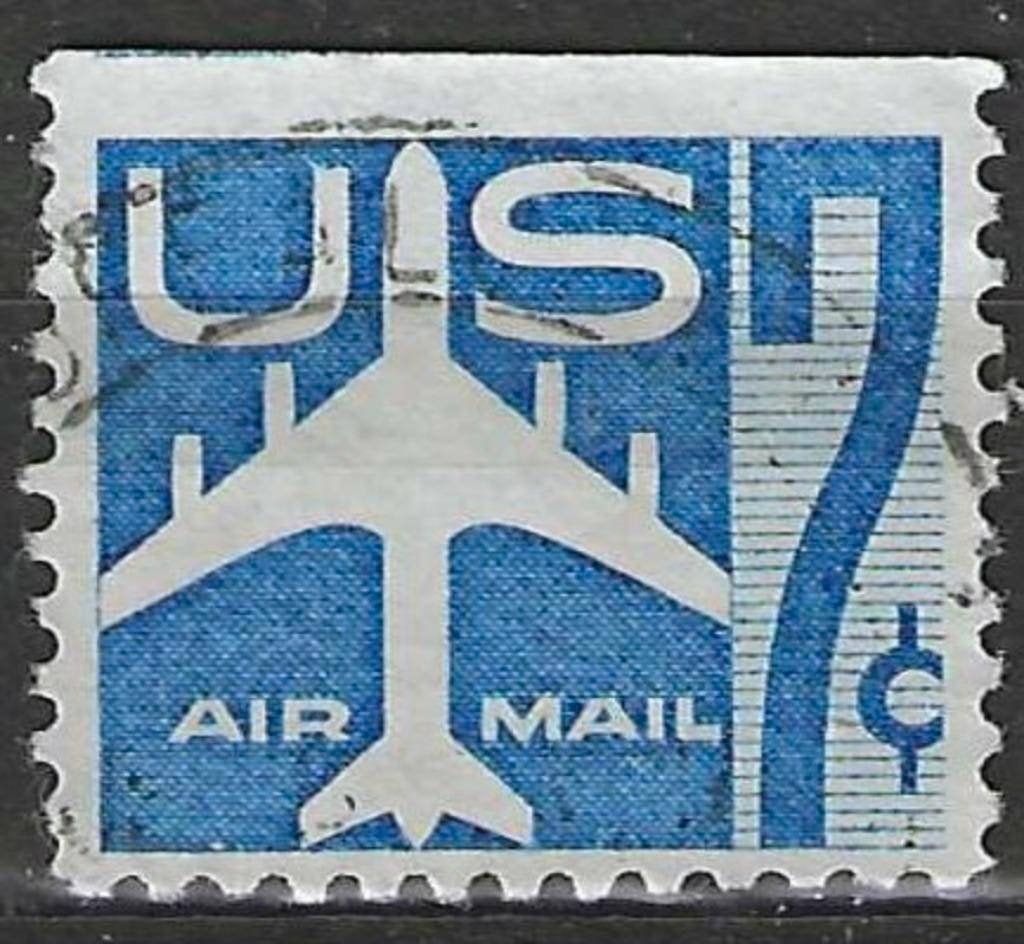 États-Unis 1958/1960 - Yvert 50 B PA - Avion signé (ST), Envoi, Affranchi
