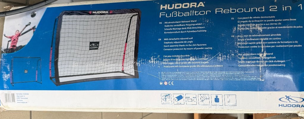 But de football Hudora Rebound 2 en 1, Sports & Fitness, Enlèvement, Comme neuf, Autres types