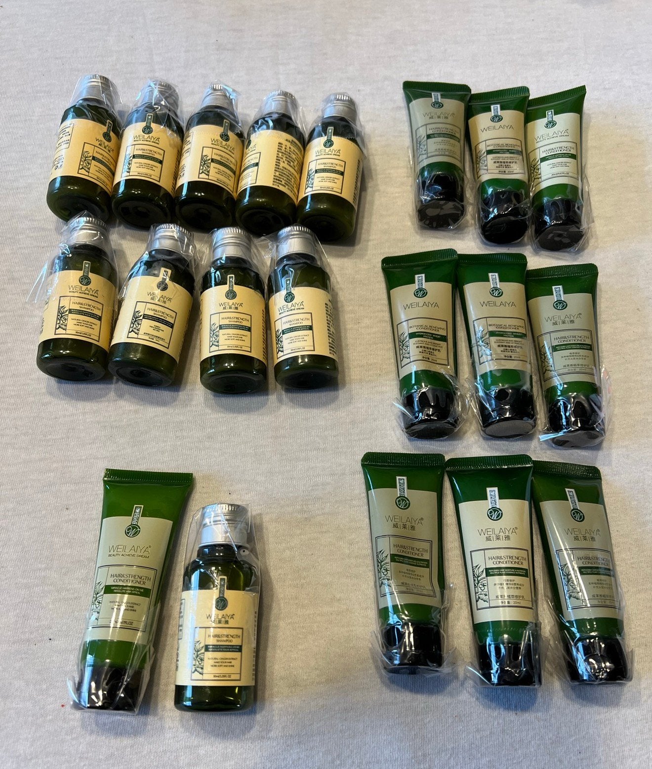 10 setjes Weilaiya Shampoo & Conditioner - tegen haaruitval, Handtassen en Accessoires, Uiterlijk | Haarverzorging, Nieuw, Haarverzorger of -hersteller