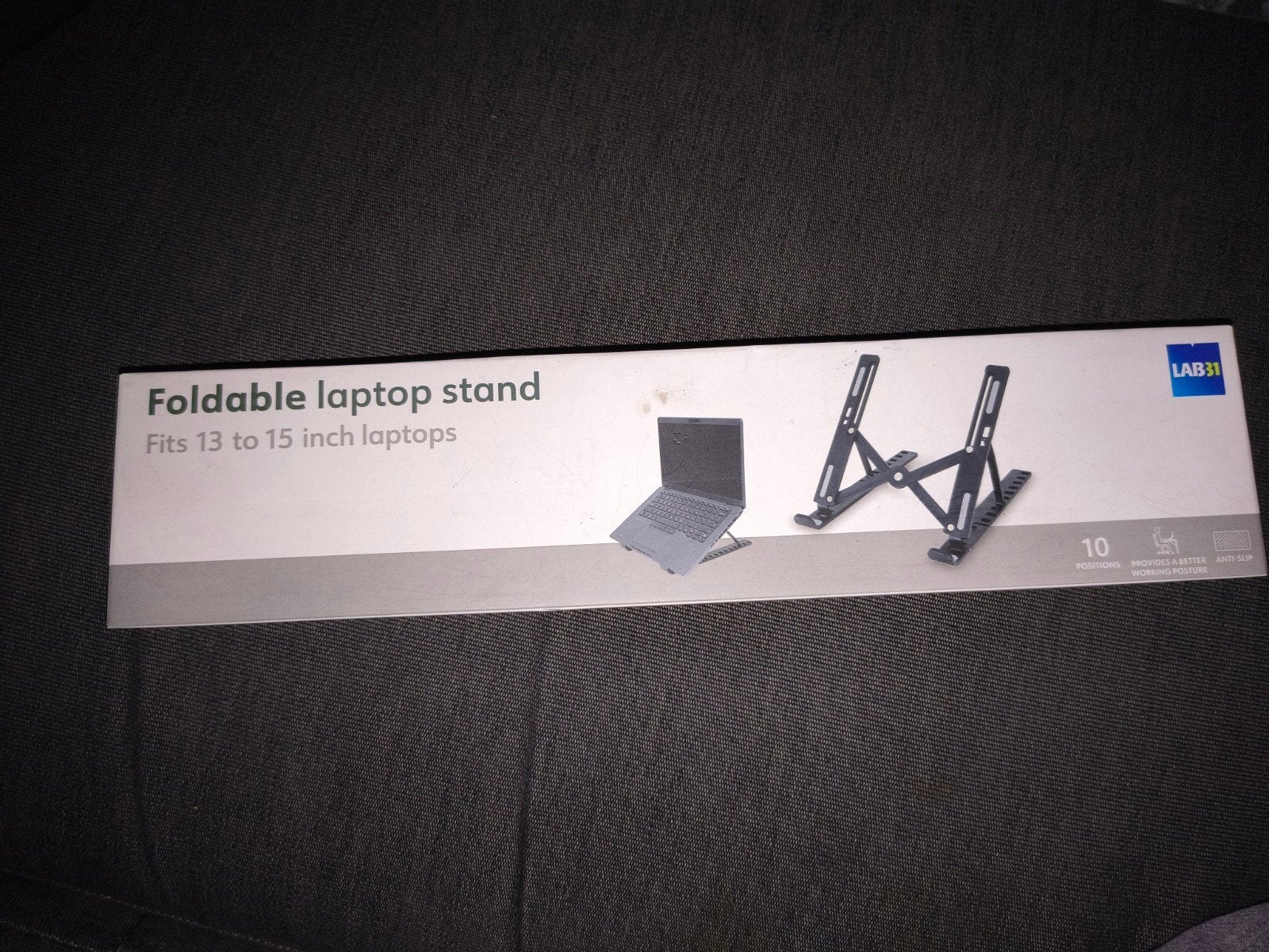 Foldable Laptop Stand Lab31 (New in box), Computers en Software, Laptopstandaarden, Ophalen of Verzenden, Nieuw, Lab 31, In diepte verstelbaar