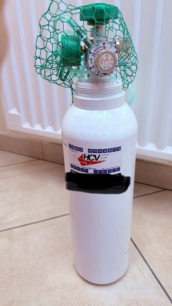 Zuurstoffles  5 liter, Ophalen, Gebruikt, Duikfles